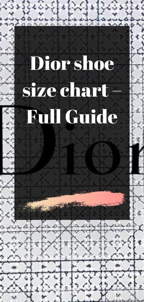 dior mens shoe size chart|Dior size chart women.